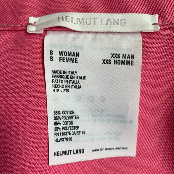 HELMUT LANG Size S Pink Cotton Blend Trucker Jacket - Picture 4 of 5